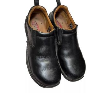 Red Wing Work Shoes 8D Black Leather Steel Toe Slip On 6700 Slip Oil Resistant